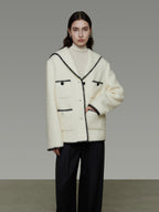 Color-Block Chic Tweed Jacket UNS0004