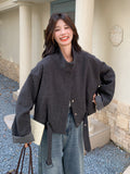 Stand Collar Short Jacket QAZ0060