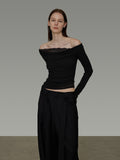 Off-Shoulder Knit Top UNS0018