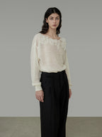 Floral Loose Long-Sleeve Top UNS0030