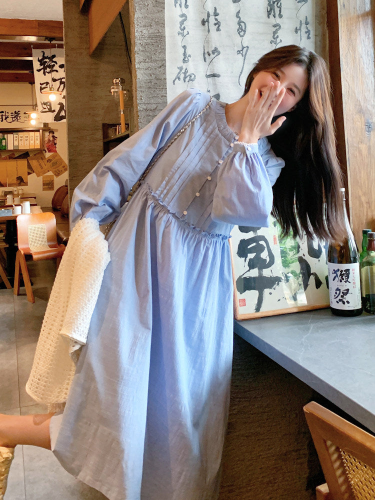 Shirt Dress / Knit Long Vest QAZ0086