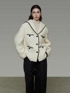 Color-Block Chic Tweed Jacket UNS0004