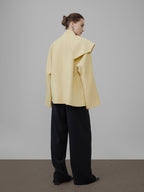 Irregular Collar Double-Faced Coat UNS0032