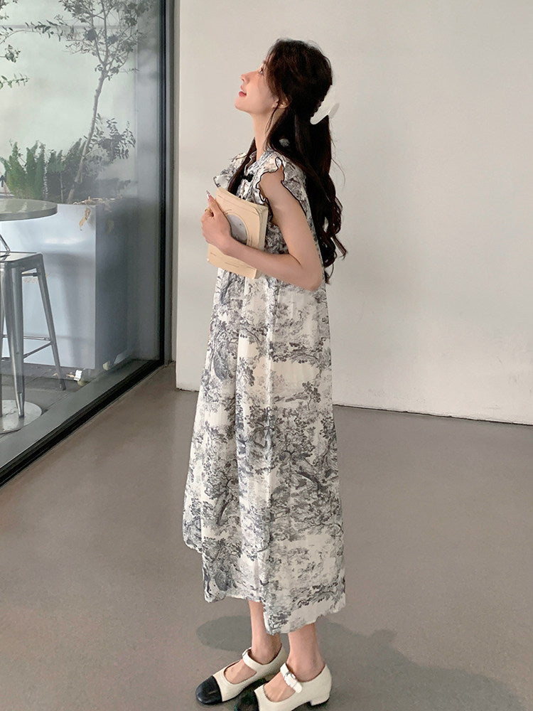 Ink Wash China Dress QAZ0074