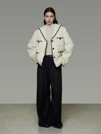 Color-Block Chic Tweed Jacket UNS0004