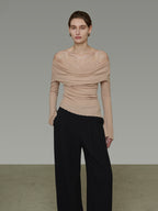 Lace-Trim Knit Top UNS0044