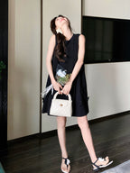Flower Motif Sleeveless Dress QAZ0098
