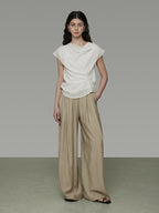 Pleated Wide-Leg Pants UNS0022