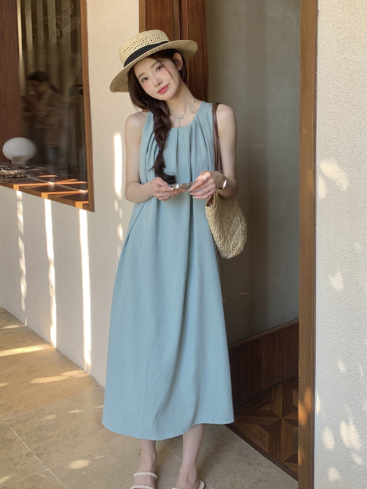 Sleeveless Long Dress QAZ0095