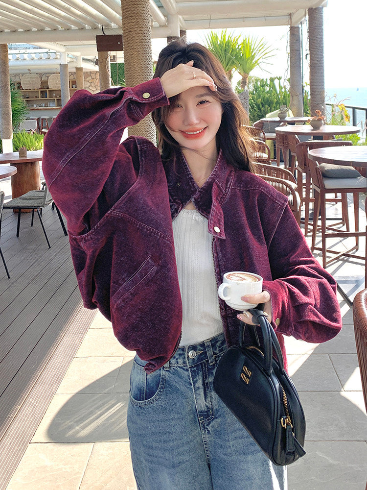 Vintage Washed Denim Jacket QAZ0071