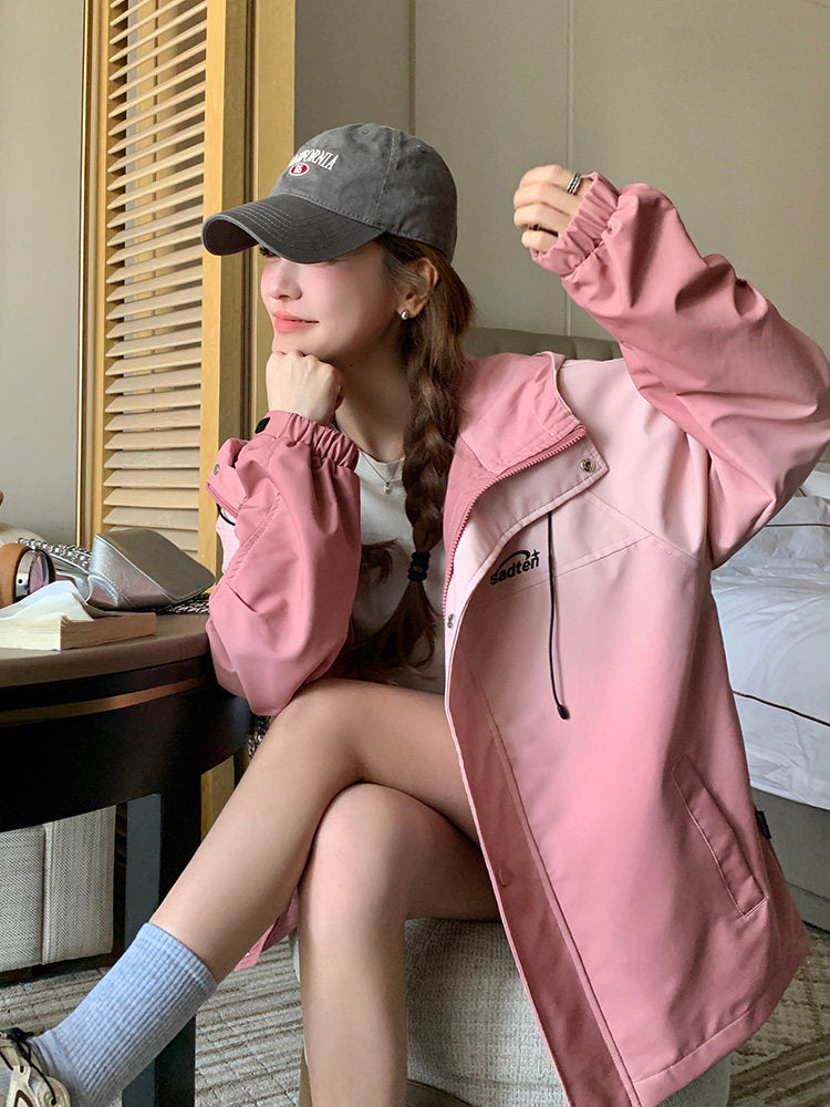 Pink Gradient Windbreaker QAZ0022