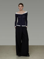 Off-Shoulder Knit Top UNS0025