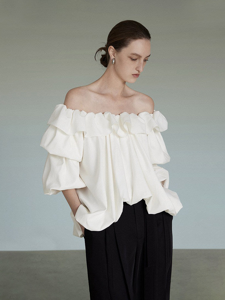 Frilled Off-Shoulder TopUNS0026