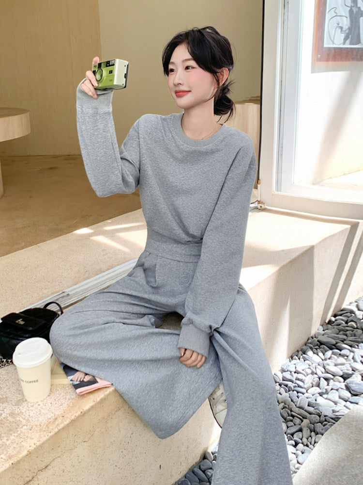 Sweatshirt / Wide-Leg Pants QAZ0009