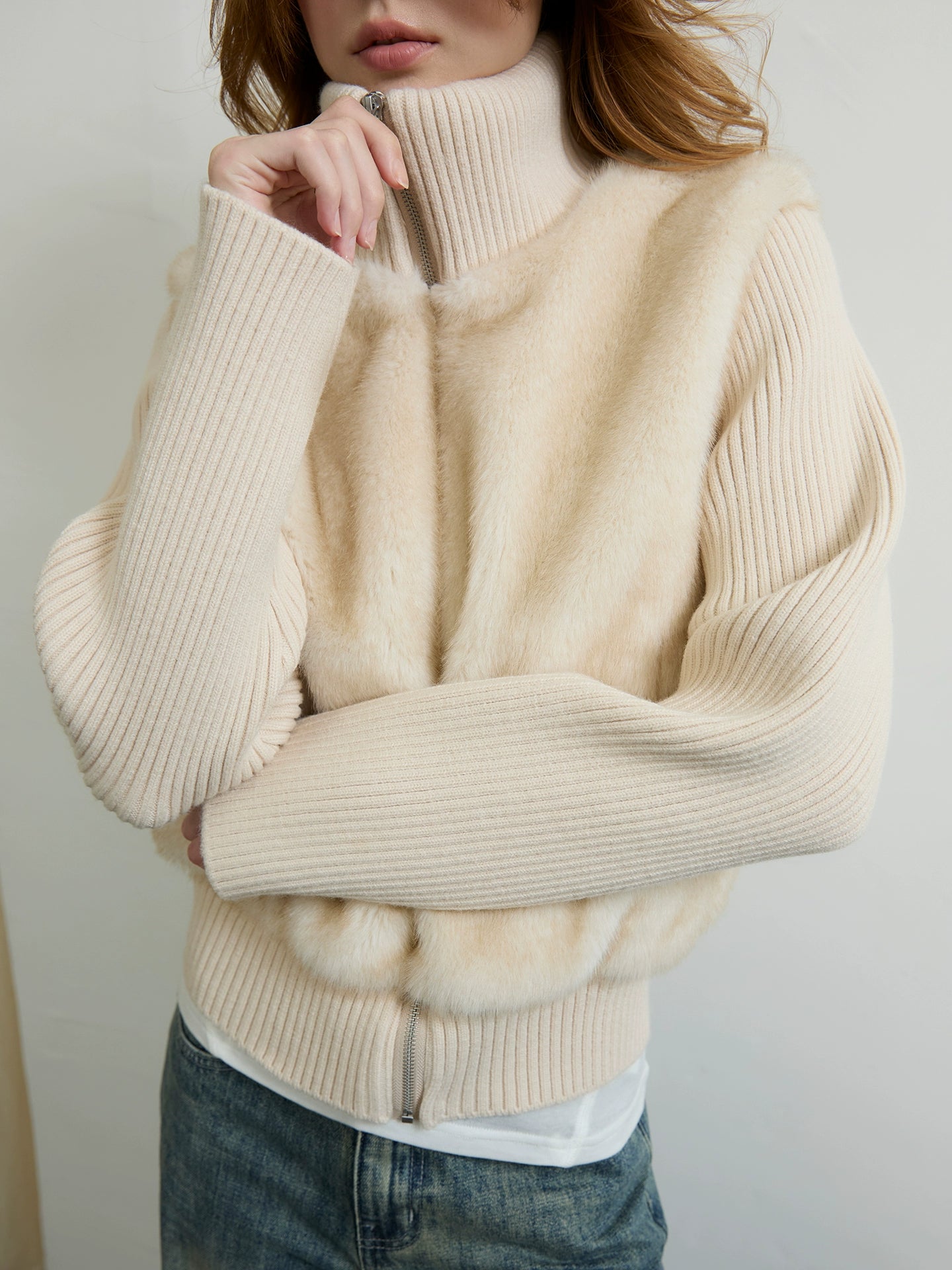 Stand Collar Zip Cardigan BBG0002