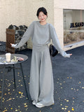 Sweatshirt / Wide-Leg Pants QAZ0009