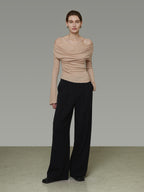 Lace-Trim Knit Top UNS0044