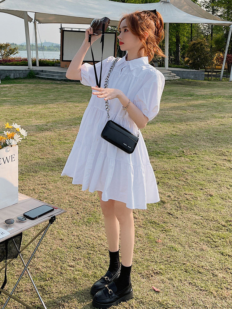 Shirt Flare Dress QAZ0093