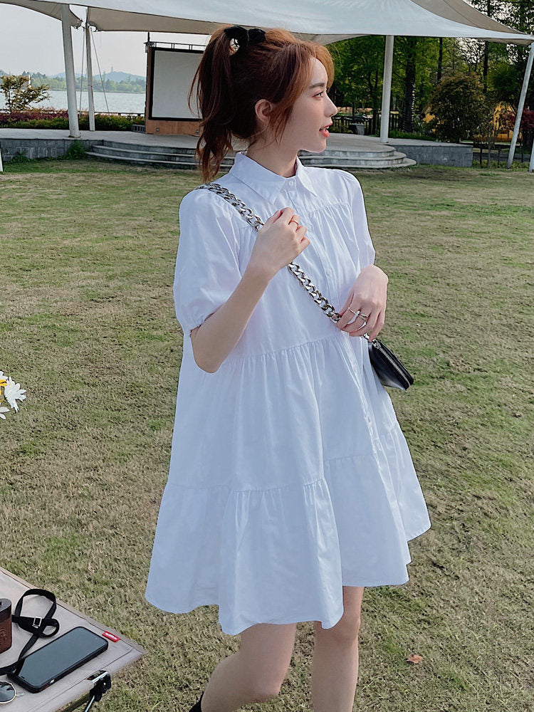 Shirt Flare Dress QAZ0093