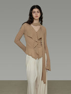 Bow-Tie Flare Sleeve Blouse UNS0006