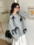 Ribbon Design Sweatshirt / White Half Skirt QAZ0037