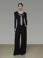 Ribbon Slim-Fit Top UNS0028