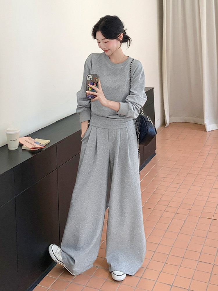 Sweatshirt / Wide-Leg Pants QAZ0009