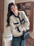 Gold Button Tweed Jacket QAZ0036
