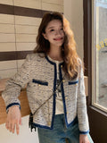 Gold Button Tweed Jacket QAZ0045
