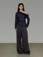 Lace Collar Off-Shoulder Top UNS0021