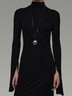 Turtleneck Slim-Fit Dress  UNS0043