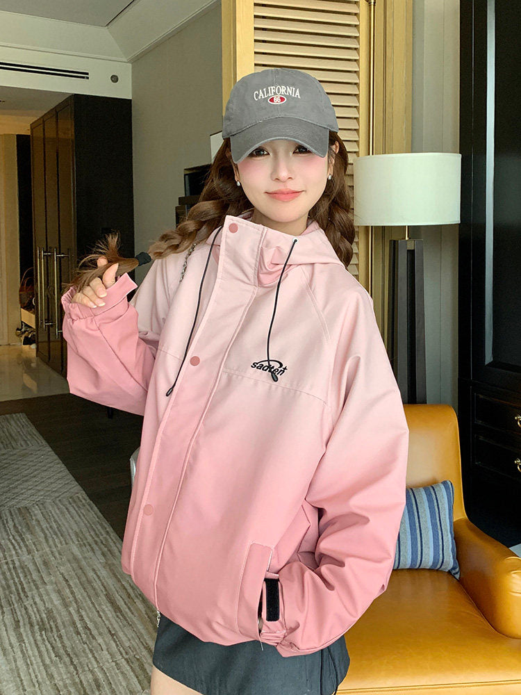 Pink Gradient Windbreaker QAZ0022